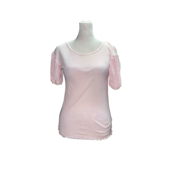 Free People We The Free Light Pink Reina Tissue Tee Womens Size Small - Picture 1 of 9